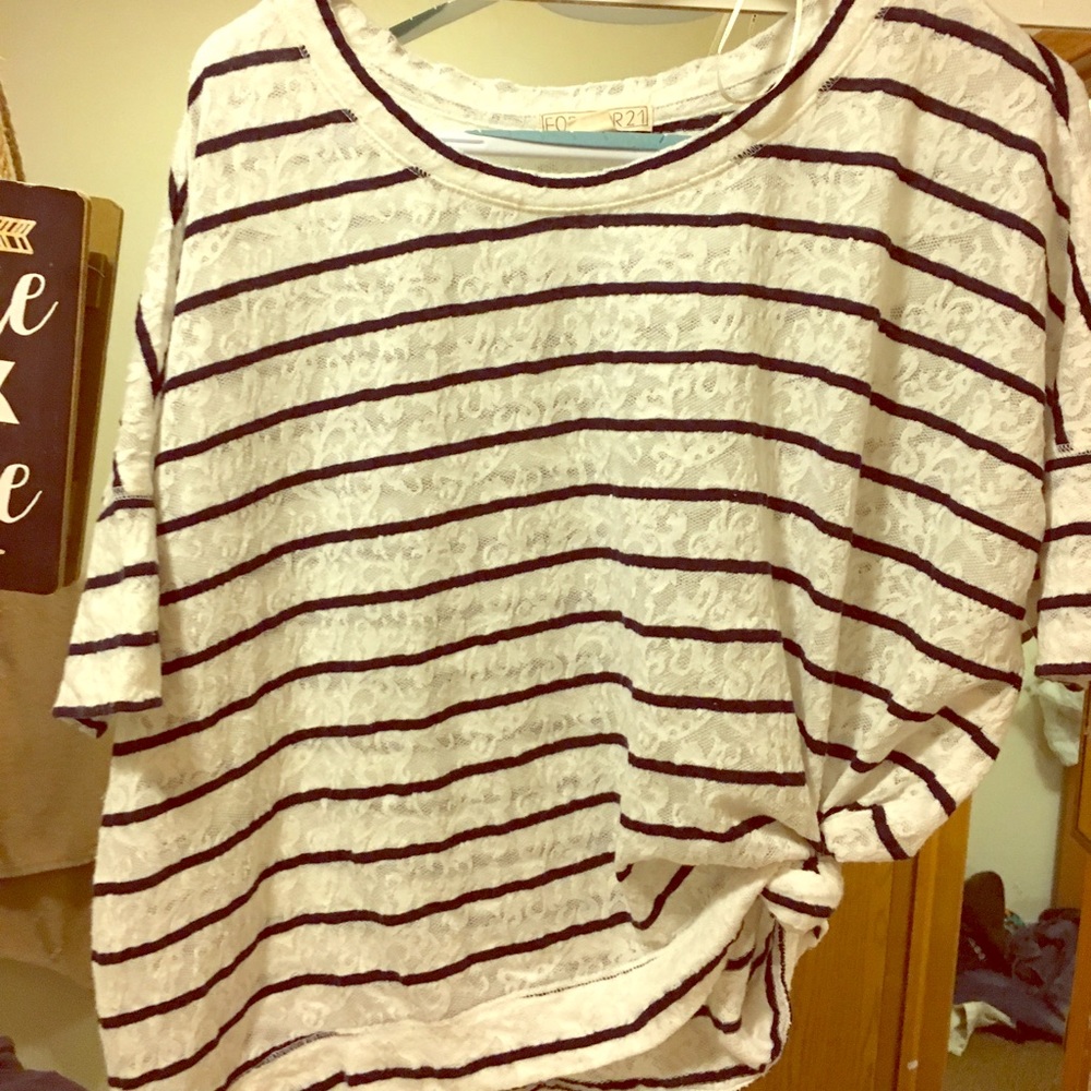 FOREVER 21 off the shoulder crop top
